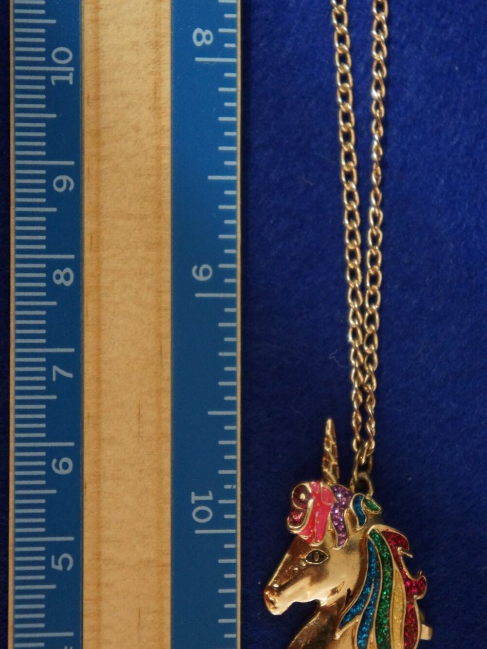 Betsey Johnson Rainbow Unicorn Hidden "Believe" Locket Necklace Gold Tone - Picture 6 of 6